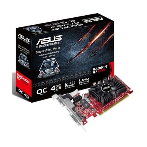 ASUS Radeon R7 240 Oc Edition 4Gb Ddr3 Low Profile 128Bıt D-Sub Dvı Hdmı Ekran Kartı