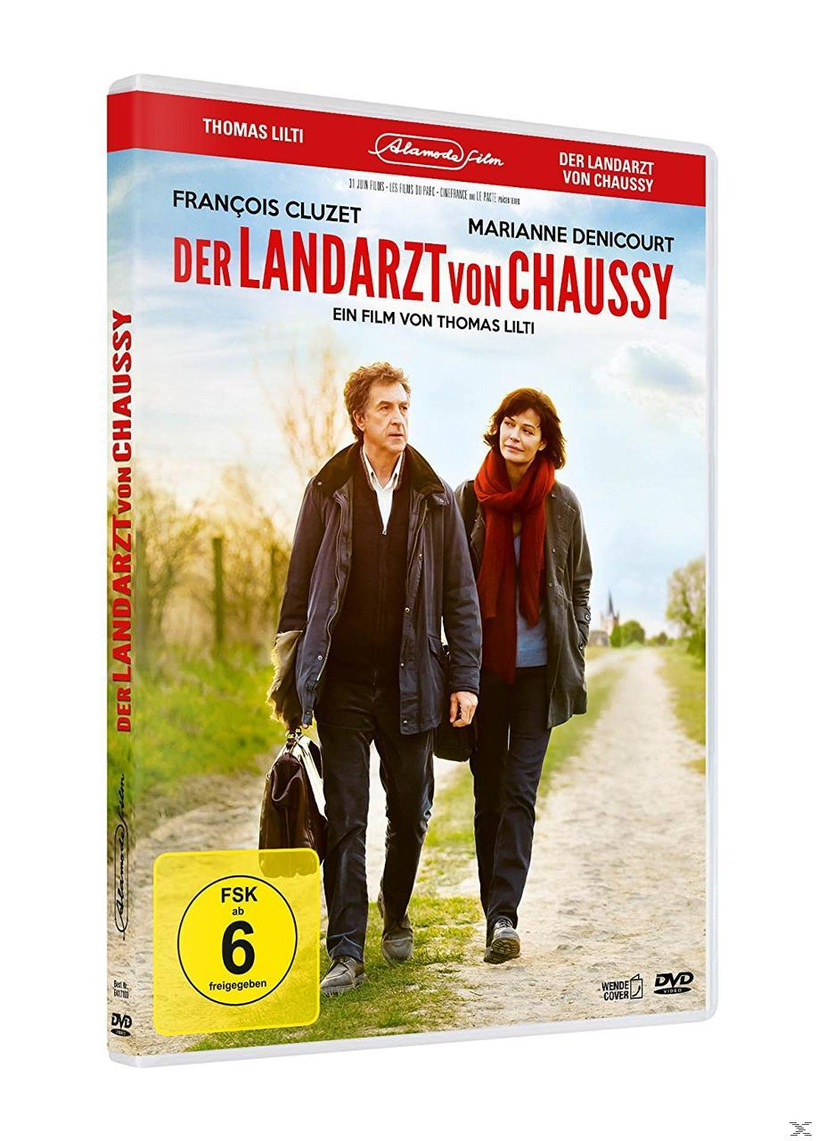 DVD-Cover des Films 'Der Landarzt von Chaussy', mit zwei Personen auf der Straße.