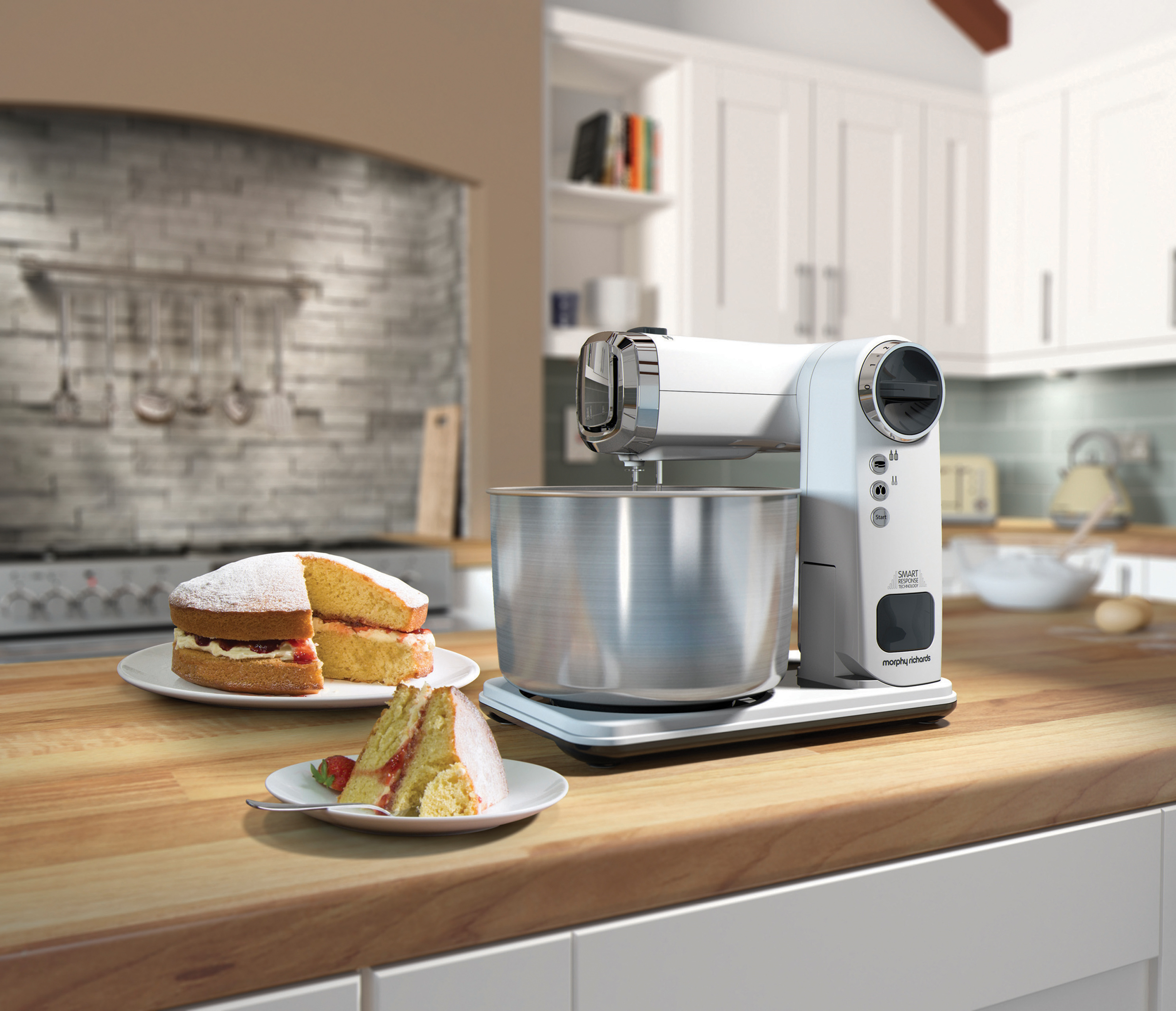 MORPHY RICHARDS 400405 Total Control Küchenmaschine Weiß (300 Watt)