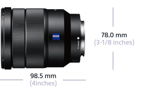 SONY SEL1635Z Zeiss DMR, OSS, 16 für Circulare f/4.0 mm E-Mount, 35 ED, Schwarz) Vollformat (Objektiv Blende Sony mm - ASPH