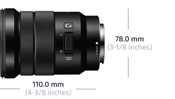 Circulare OSS, E-Mount, Schwarz) G-Lens, 18 f/4.0 Sony (Objektiv 105 Blende mm für SONY mm - SELP18105G