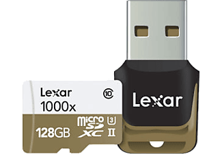 LEXAR 128GB 1000x microSDXC UHS-II/U3 Class 10 Hafıza Kartı ve Kart Okuyucu