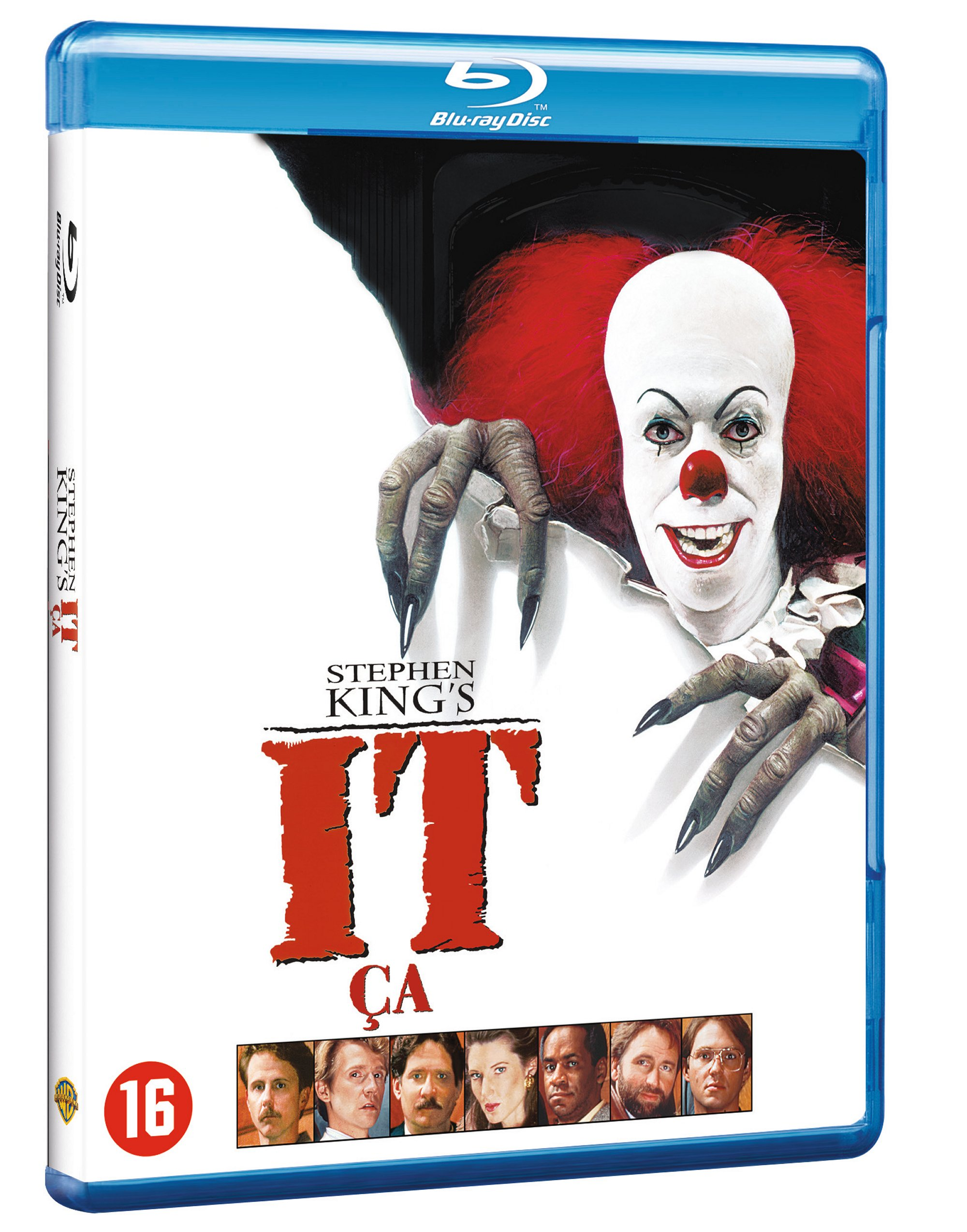 Couverture de disque Blu-ray pour Ça de Stephen King, avec Pennywise le clown.