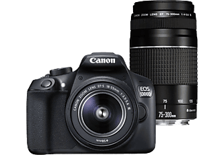 CANON EOS 1300D 18-55 mm + 75-300 mm DC Lens Dijital SLR Fotoğraf Makinesi