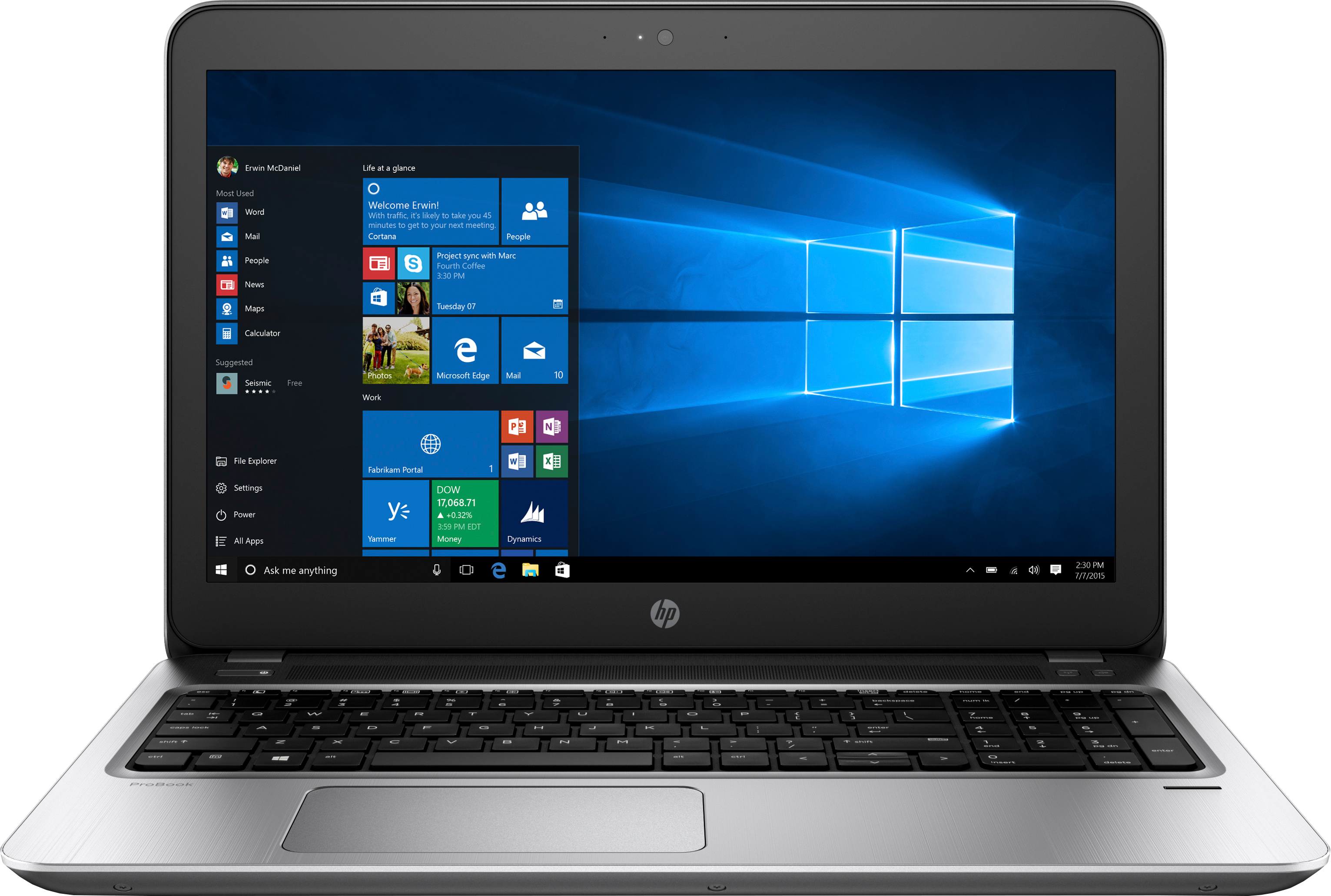 HP Notebook ProBook 450 G4 (Y8B60EA#ABD) Notebook, 15,6 Zoll, Full-HD, Intel® Core™ i7-7500U Prozessor
(4M Cache, bis zu 3.50 GHz), 8 GB, 1000 GB HDD + 256 GB SSD