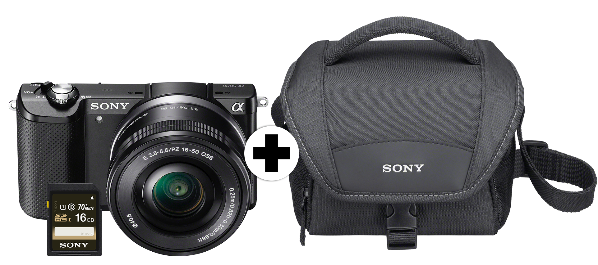 SONY Alpha 5000 Sonder Kit Systemkamera mit Objektiv 16-50 mm, 7,5 cm Display