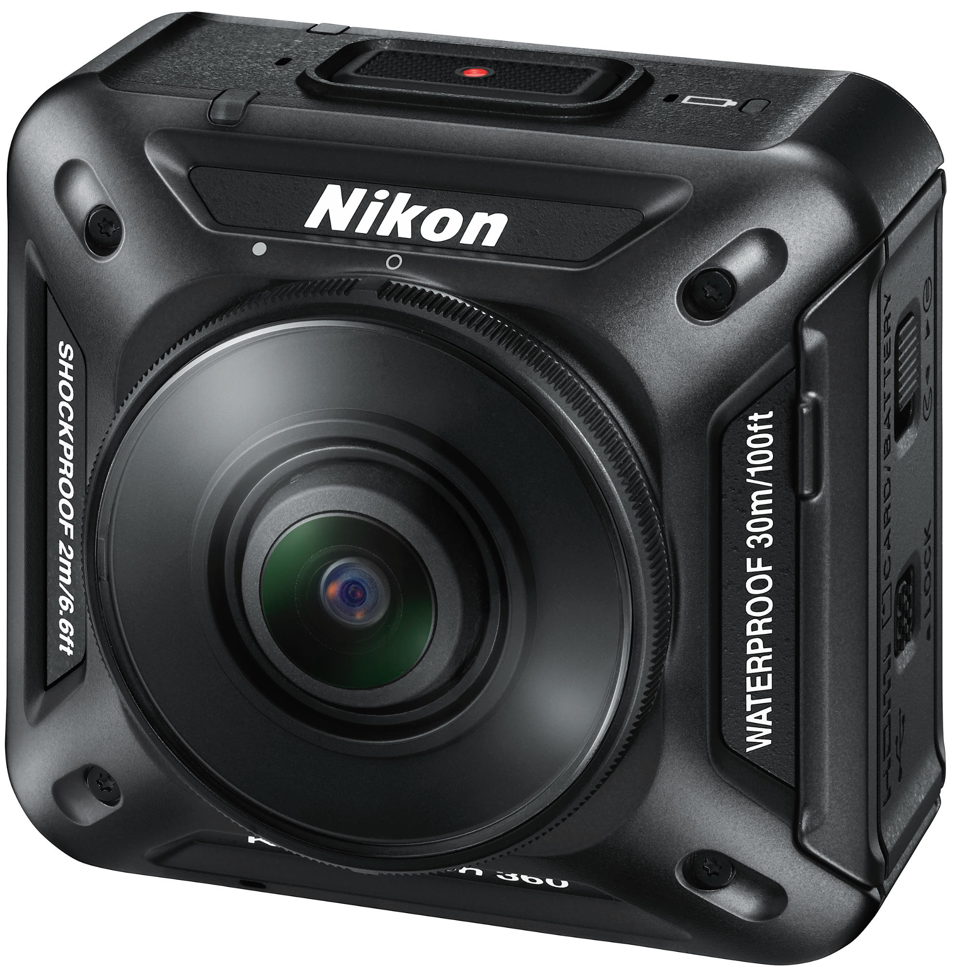 Videocámara 360 - Nikon KEYMISSION 360, Sumergible 30 metros, Grabación 4K Ultra HD, Wi-Fi