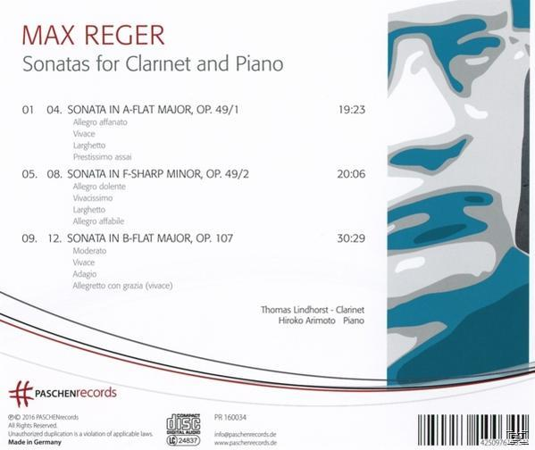 Lindhorst,Thomas/Arimoto,Hiroko - Klarinettensonaten  - (CD)