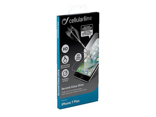 CELLULAR LINE TEMPGLASSIPH755 - vitre de protection (Convient pour le modèle: Apple iPhone 7 Plus)