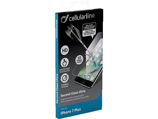 CELLULAR LINE TEMPGLASSIPH755 - vetro di protezione (Adatto per modello: Apple iPhone 7 Plus)