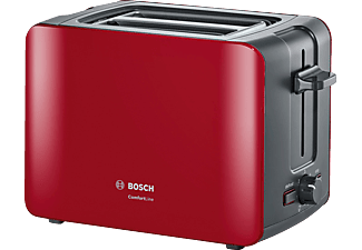BOSCH TAT6A114 ComfortLine Toaster Rot/Anthrazit (1090 Watt, Schlitze: 2)