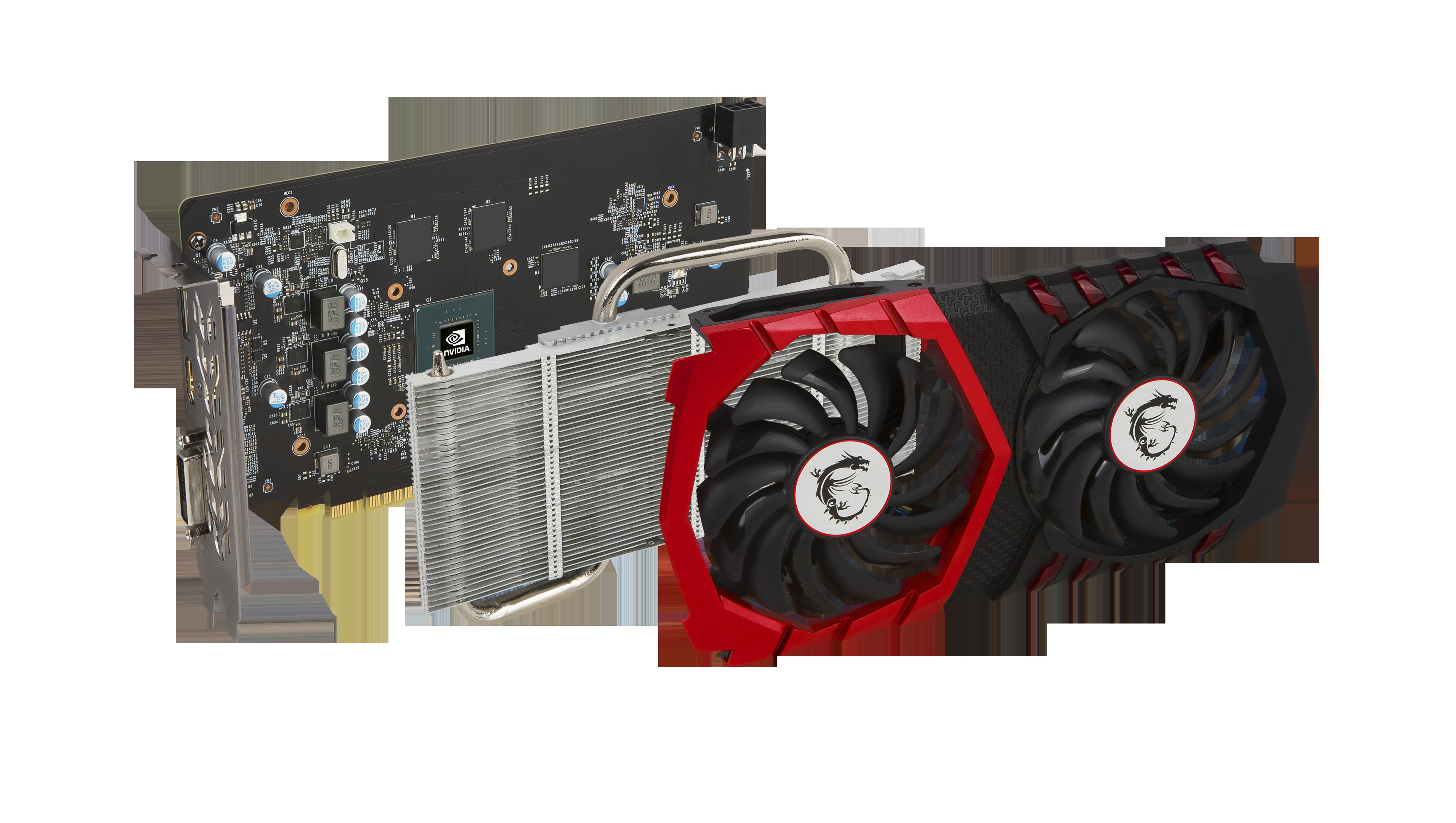 MSI GeForce® GTX 1050 Ti  Gaming X 4GB (V335-001R) (NVIDIA, Grafikkarte)