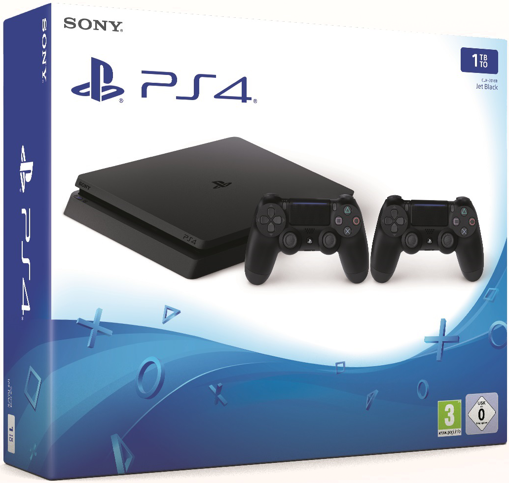 PLAYSTATION PS4 Slim 1 TB Zwart + extra controller