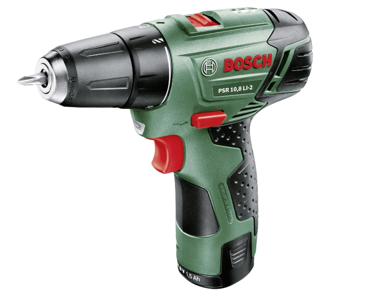 BOSCH PSR 10,8 LI-2 Akkus fúrócsavarozó beépített akkuval, kofferben