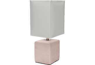 RÁBALUX Livia Asztali lámpa rózsaszín, tört fehér ernyővel, E14, 40W, 30 cm