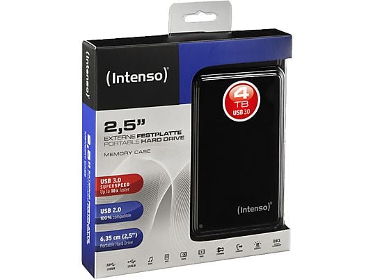 INTENSO 2,5" Memory Case - Disco rigido (HDD, 4 TB, Nero)