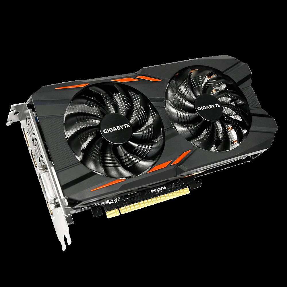 GIGABYTE GeForce® GTX 1050 Ti Windforce OC 4GB (GV-N105TWF2OC-4GD) (NVIDIA, Grafikkarte)