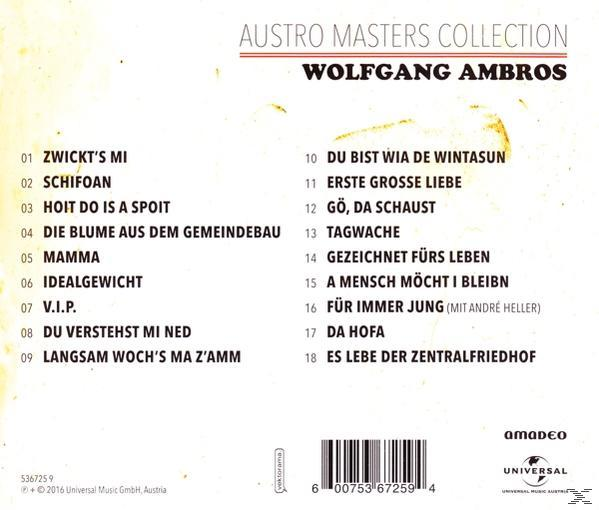 Ein CD-Cover mit dem Titel 'AUSTRO MASTERS COLLECTION' und Titelliste.