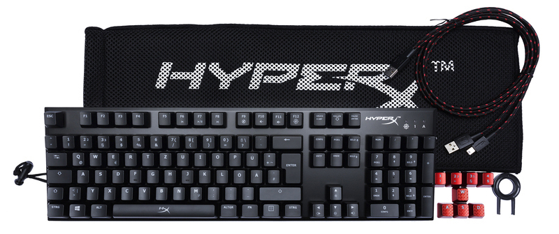 HYPERX HyperX Alloy FPS, Gaming Tastatur, Mechanisch, Cherry MX Blue, kabelgebunden, Schwarz/Rot