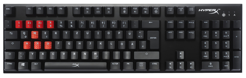 HYPERX HyperX Alloy FPS, Gaming Tastatur, Mechanisch, Cherry MX Blue, kabelgebunden, Schwarz/Rot