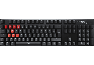 HYPERX HX-KB1BL1-DE/A2 - Gaming Tastatur, kabelgebunden, QWERTZ, Schwarz, rot