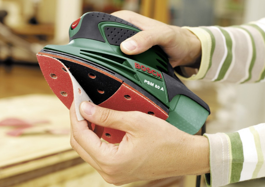 BOSCH PSM 80 A multicsiszoló + csiszoló szett, kofferben (0603354020)