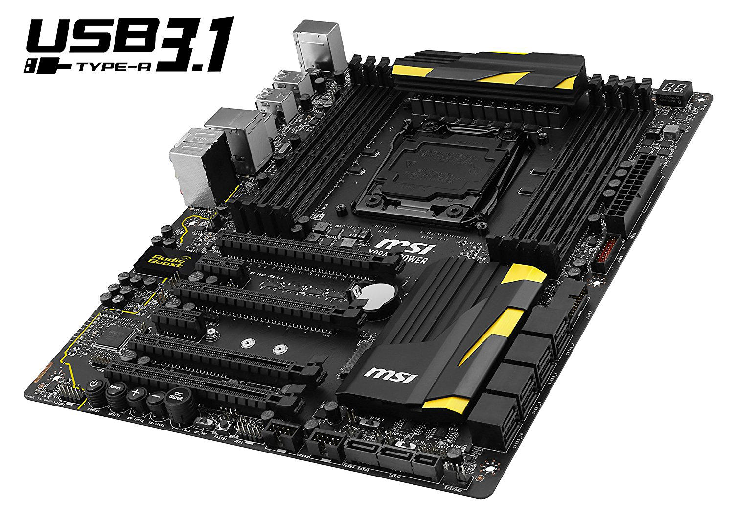 MSI X99A MPOWER DDR4 GLAN SATA EXPRESS M2 SATA3 USB3.1 Anakart