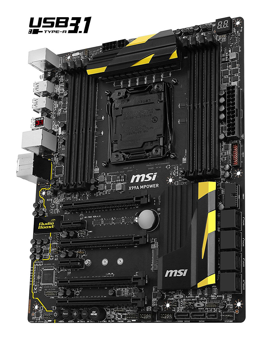 MSI X99A MPOWER DDR4 GLAN SATA EXPRESS M2 SATA3 USB3.1 Anakart