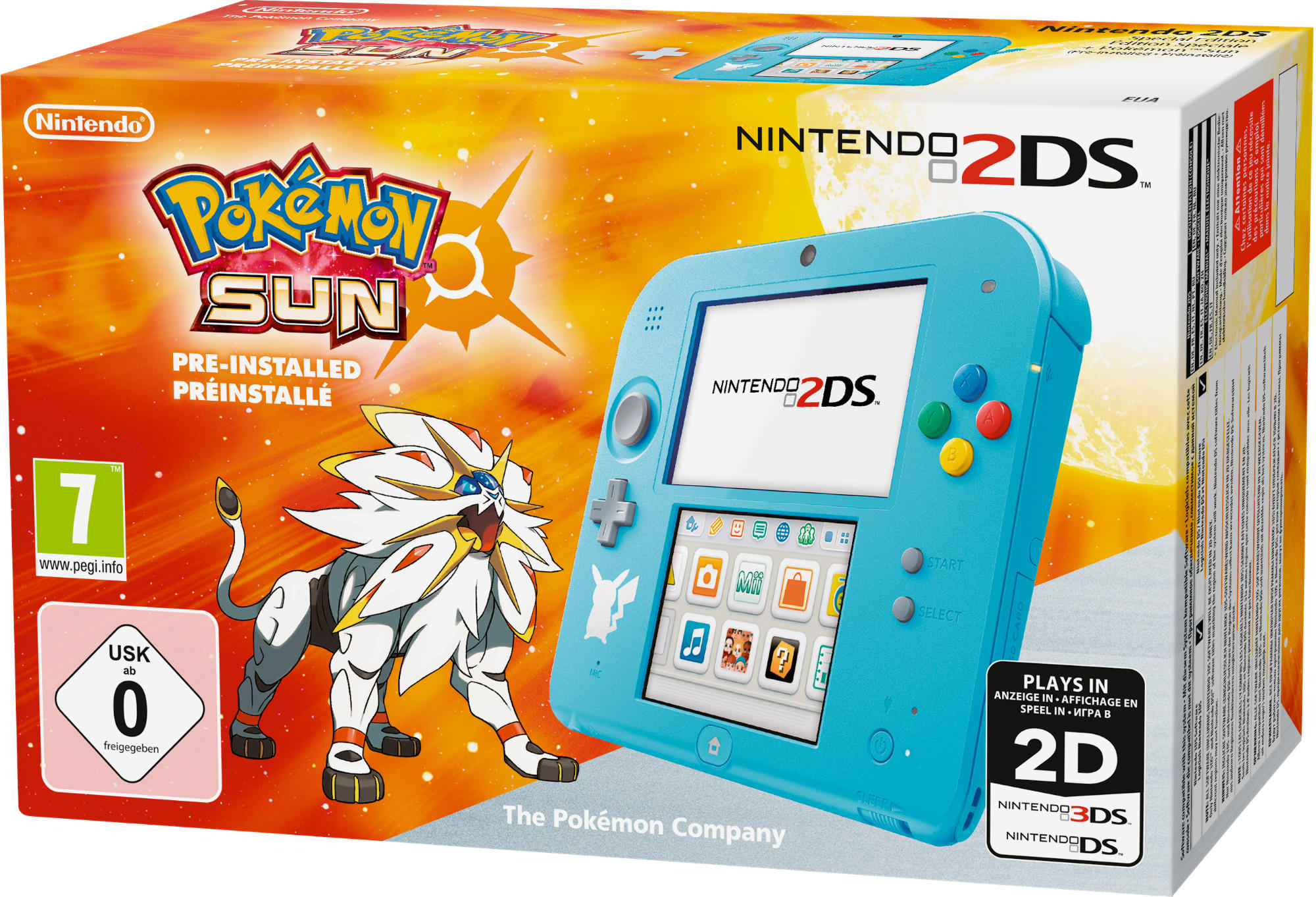 NINTENDO Nintendo 2DS Pokémon Sonne Special Edition