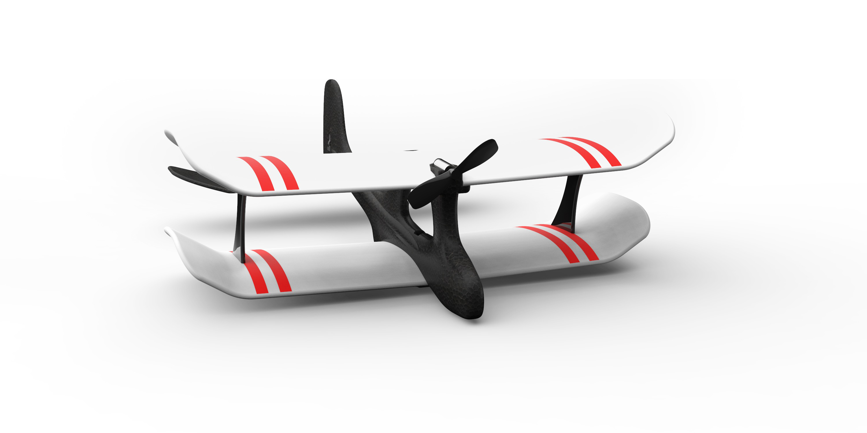 TOBYRICH Moskito  Ferngesteuertes Flugzeug, Schwarz/Weiß