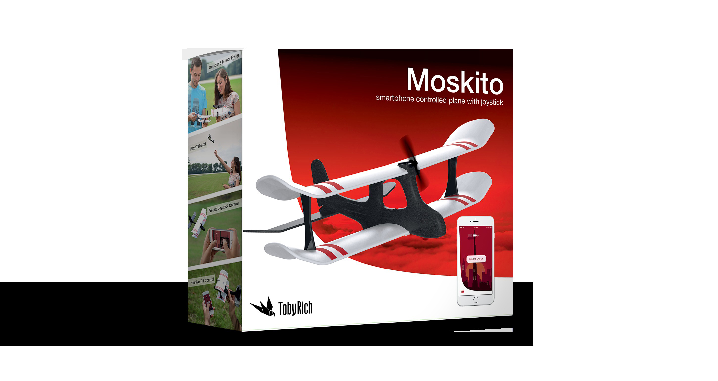 TOBYRICH Moskito  Ferngesteuertes Flugzeug, Schwarz/Weiß