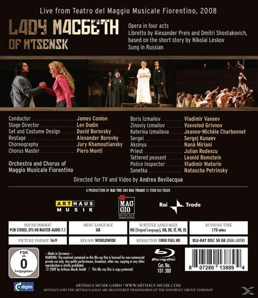 Macbeth Conlon/Charbonnet/Vaneev KUNAEV, Mtsensk - Lady - CHARBONNET, GRIVNOV, (Blu-ray) VANEEV, Of