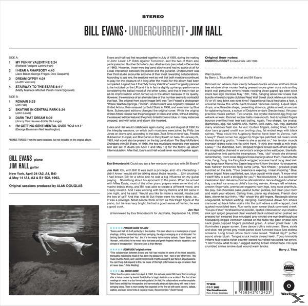 Evans, Bill / Hall, - (Ltd.Edition - 180 (Vinyl) Undercurrent Jim