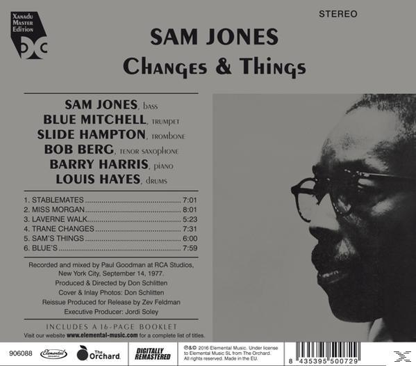 Sam Jones - Changes & Things  - (CD)