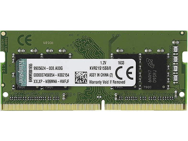 KINGSTON 8GB DDR4 2133MHz CL15 SODIMM Notebook Ram Bellek