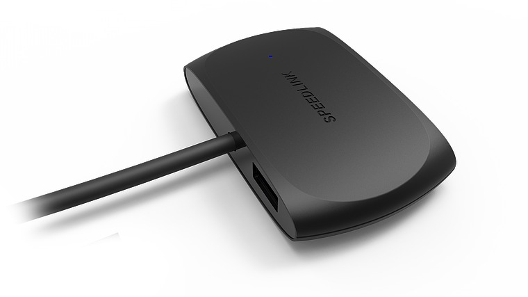 SPEEDLINK SL-140104-BK, USB-Hub, Schwarz