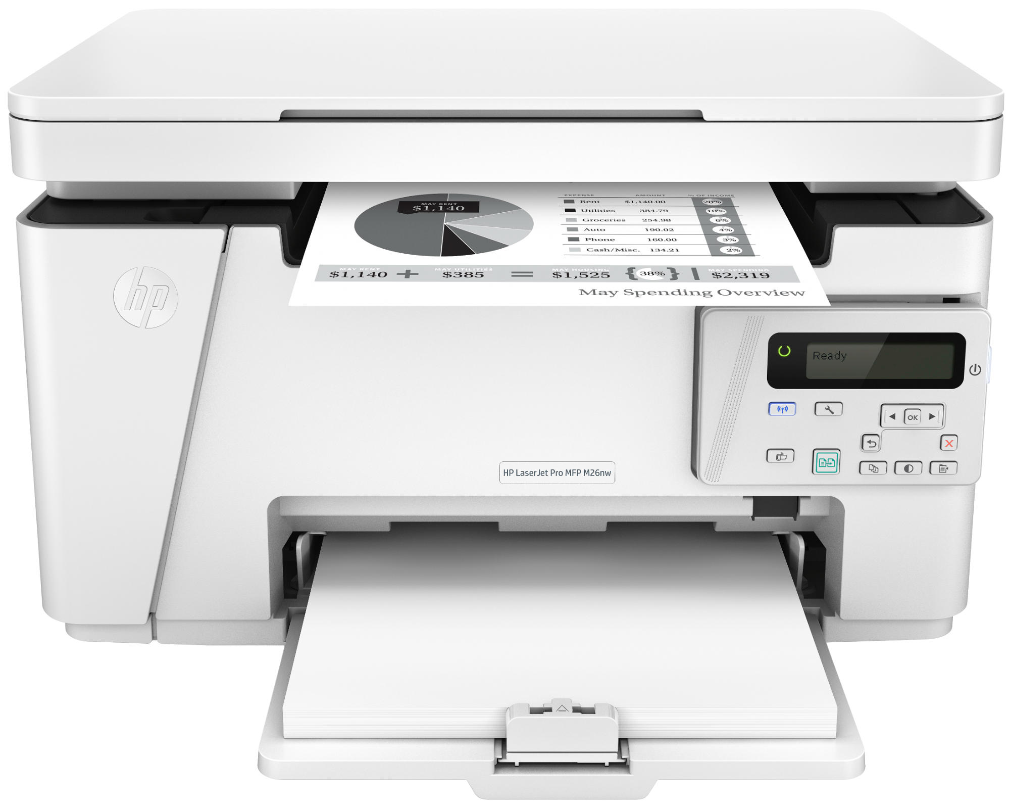 Impresora Multifunción láser - HP LaserJet Pro MFP M26nw, 18 ppm, WiFi, Monocromo