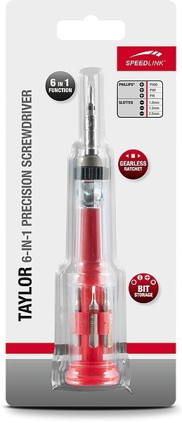 SPEEDLINK TAYLOR 6-in-1 Precision Screwdriver, Rot
