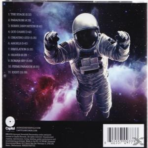 CD-Cover mit Astronaut im Weltraum, mit Titeln, Albumname und Trackliste.