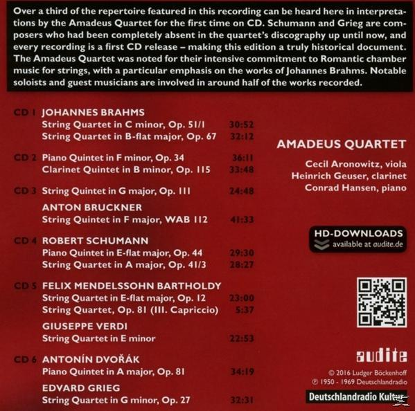 Amadeus Quartett - RIAS RECORDINGS 5-ROMANTICISM/BERLIN,1950-1969  - (CD)