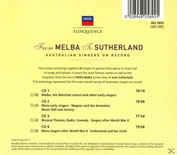 VARIOUS - Von Melba bis Sutherland  - (CD)