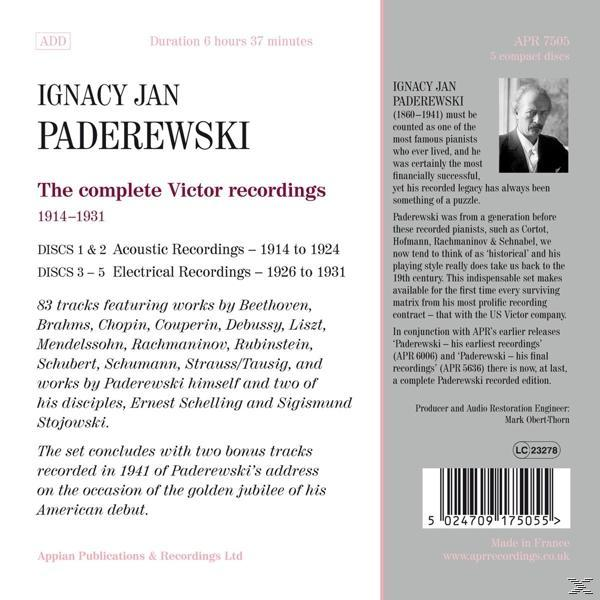 Ignacy Jan Paderewski - The American Recordings (1914-1931)  - (CD)