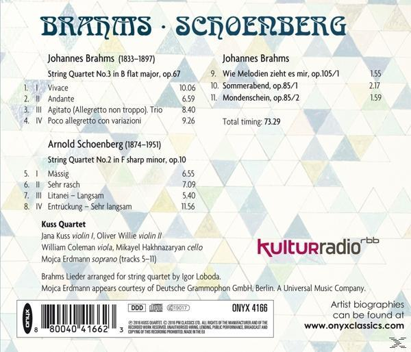 Mojca Erdmann, Kuss Quartet - Streichquartett 3 op.67/Sommerabend/Mondensch  - (CD)
