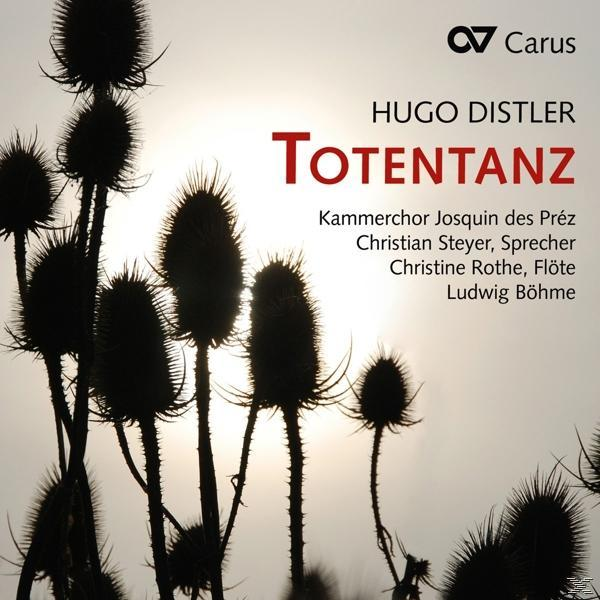 Albumcover mit silhouettierten Pflanzen und Text: Totentanz.