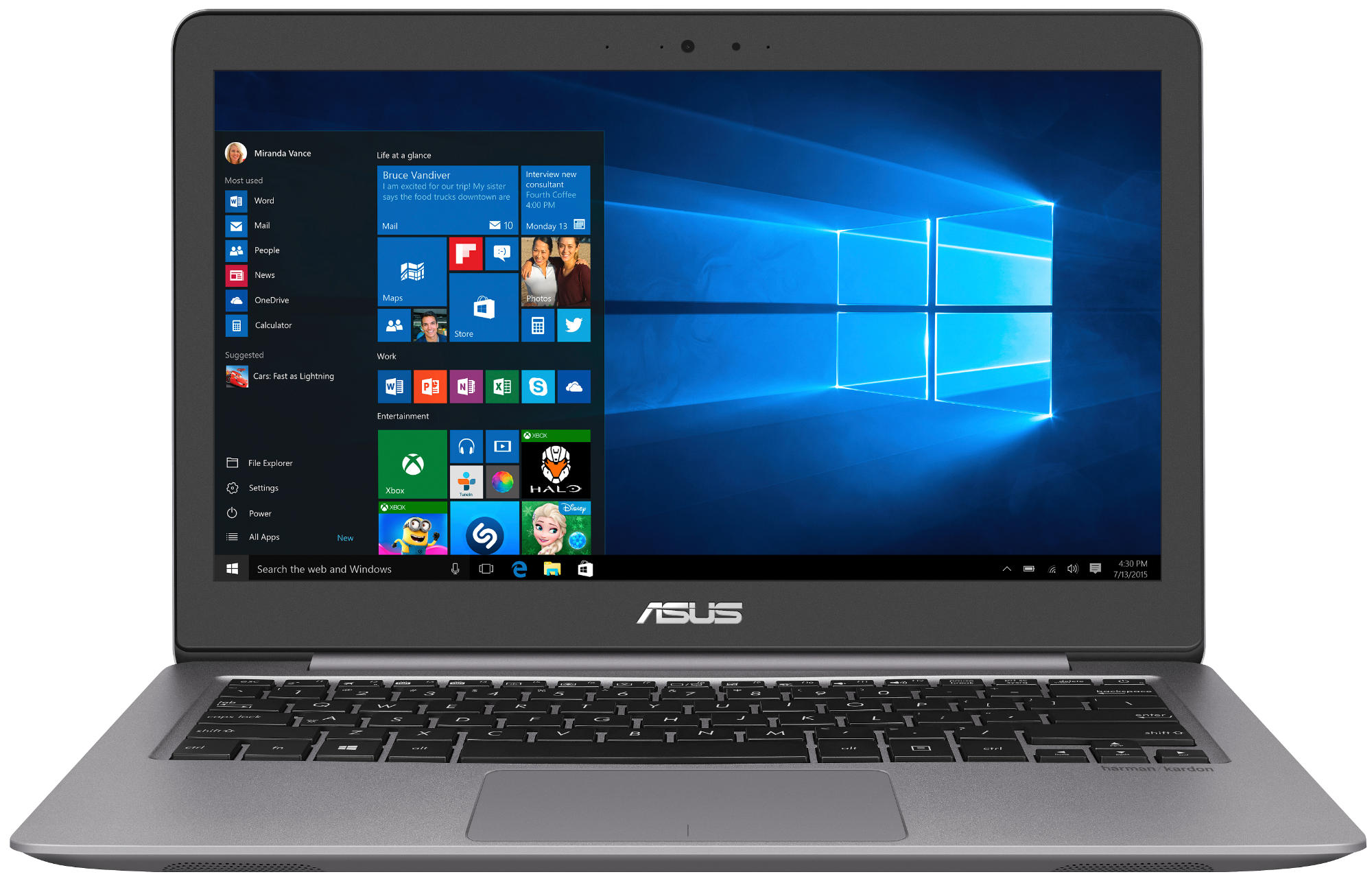 ASUS Notebook UX310UA-FC757T, grau (90NB0CJ1-M11730) - (Ausstellungsstück) Notebook, 13,3 Zoll, Full-HD, Intel® Core™ i5-7200U Prozessor
(3M Cache, bis zu 3.10 GHz), 16 GB, 256 GB SSD