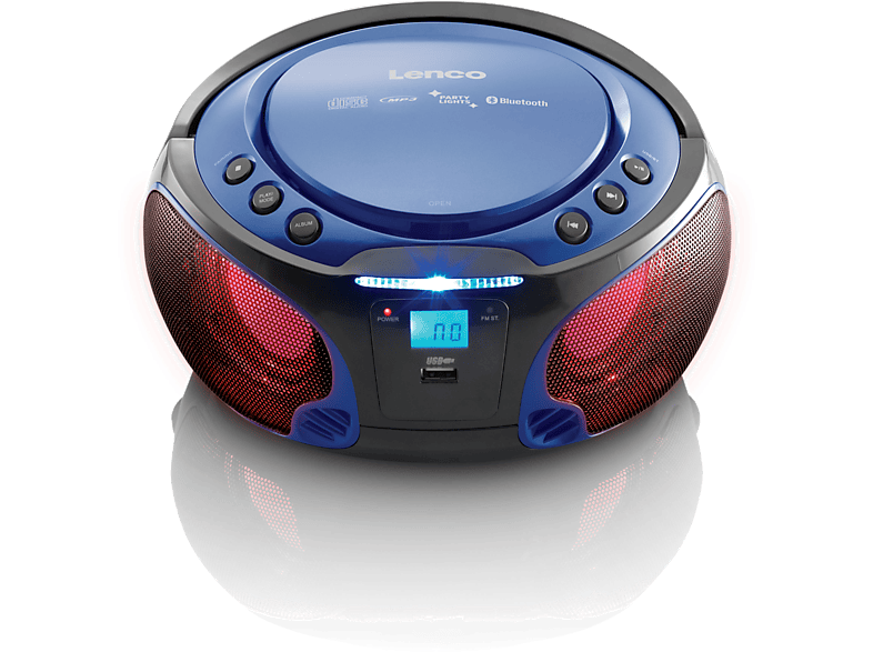 LENCO Draagbare radio CD Bluetooth SCD-550 Blauw (SCD-550BU)