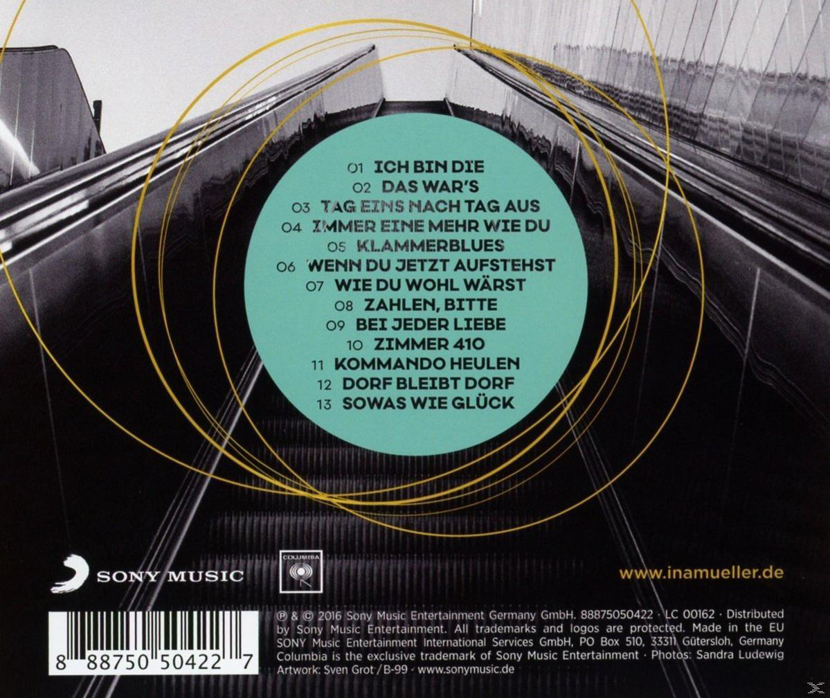 CD-Rückseite: Textliste, goldene Linien auf blauem Hintergrund.