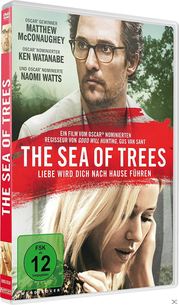 DVD-Cover von 'The Sea of Trees'. Mit Matthew McConaughey und Naomi Watts. Der Filmtitel ist prominent.