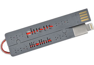 PLUS US Plusus LifeLink, Micro USB Kabel, Grau/Rot