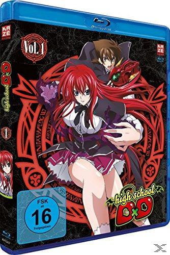 Anime-DVD-Cover mit einer rothaarigen Frau und einem Mann in Schuluniform.